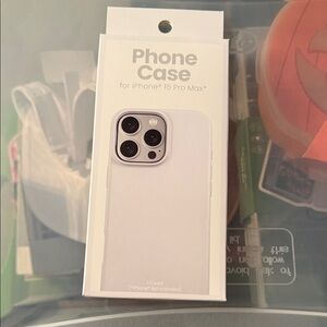 White Protective Phone Case for iPhone 16 Pro Max